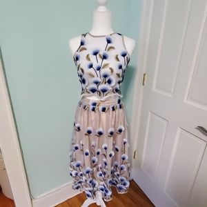 Floral two piece matching skirt set